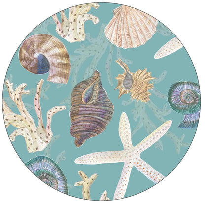 Sea Treasures Round Art Coaster - Set of 4 Coaster - rockflowerpaper