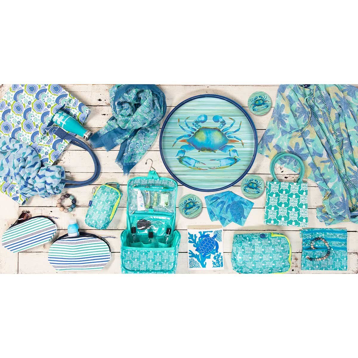 Sea Turtle Hanging Toiletry Bag Hanging Bag - rockflowerpaper