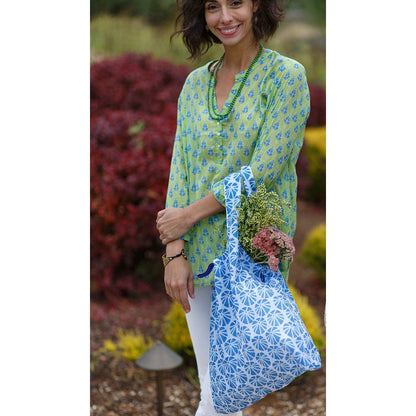 Sea Urchin Blue Blu Bag Reusable Shopping Bag - Machine Washable Reusable Shopping Bag - rockflowerpaper