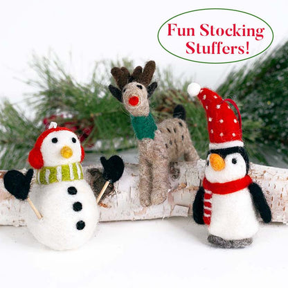 Snowman Felt Ornament Ornament - rockflowerpaper