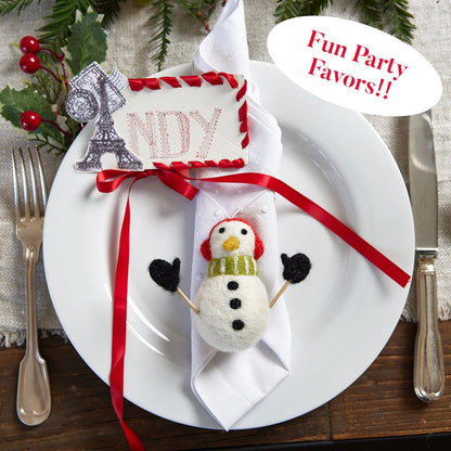 Snowman Felt Ornament Ornament - rockflowerpaper
