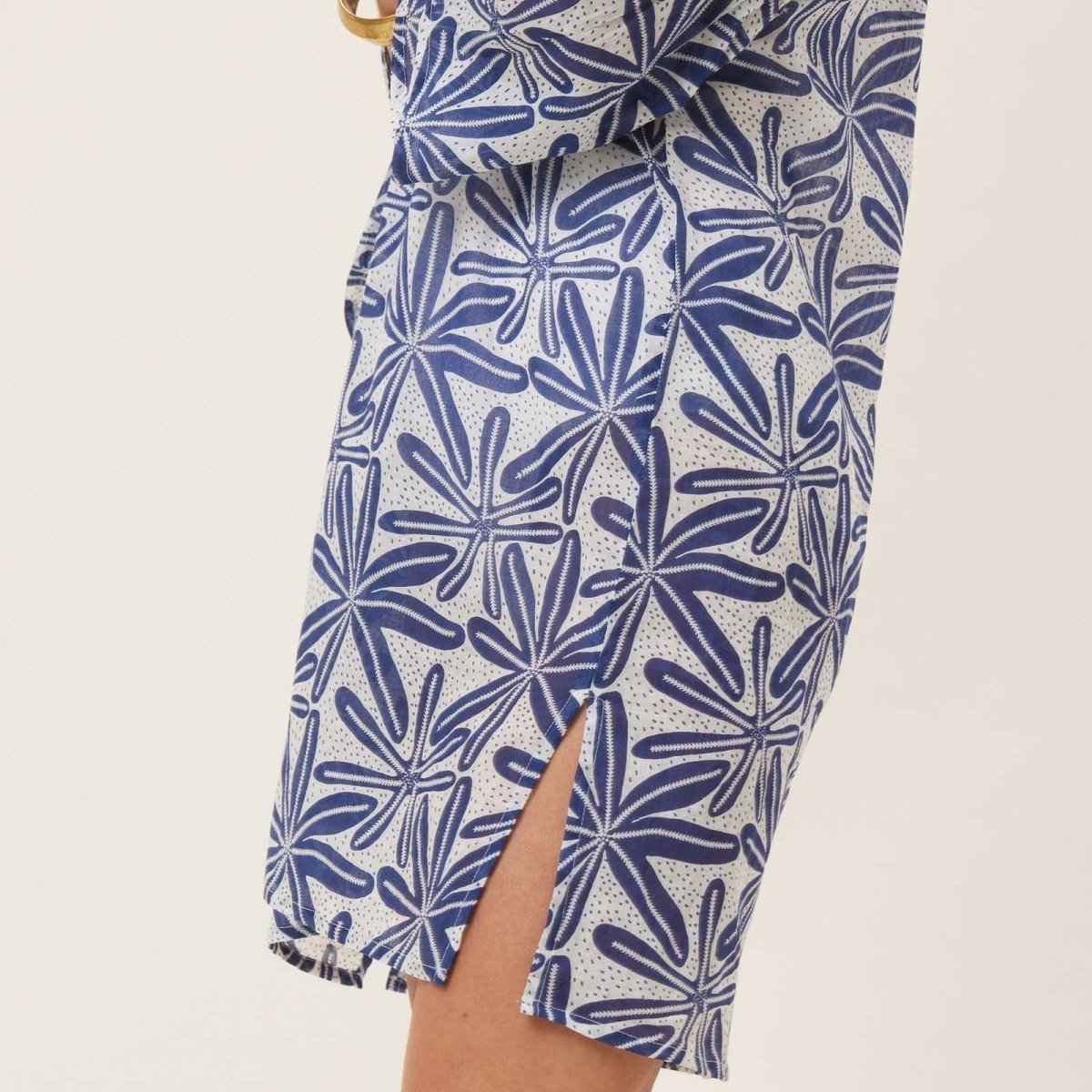 Starfish Navy blu Cotton Beach Shift Swim Cover Up - rockflowerpaper