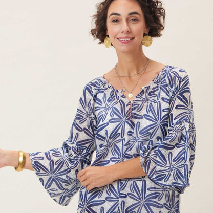 Starfish Navy blu Cotton Beach Shift Swim Cover Up - rockflowerpaper