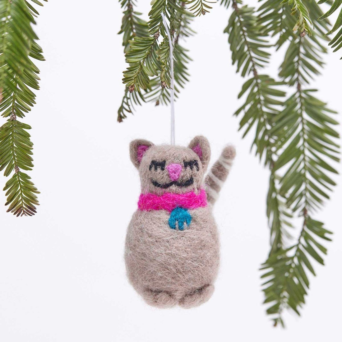 Tan Cat Felt Ornament Ornament - rockflowerpaper