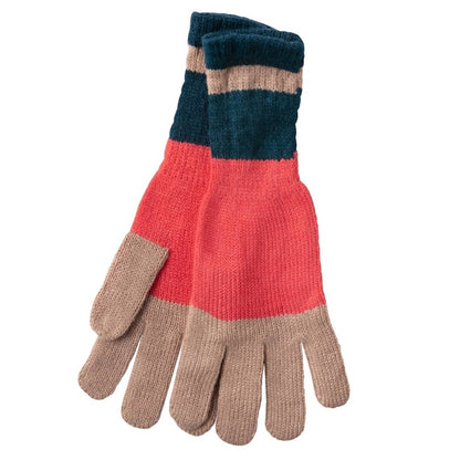 Tan Paddington Stripe Knit Gloves Gloves - rockflowerpaper