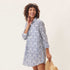 Teardrop Navy blu Cotton Beach Shirt Swim Cover Up - rockflowerpaper