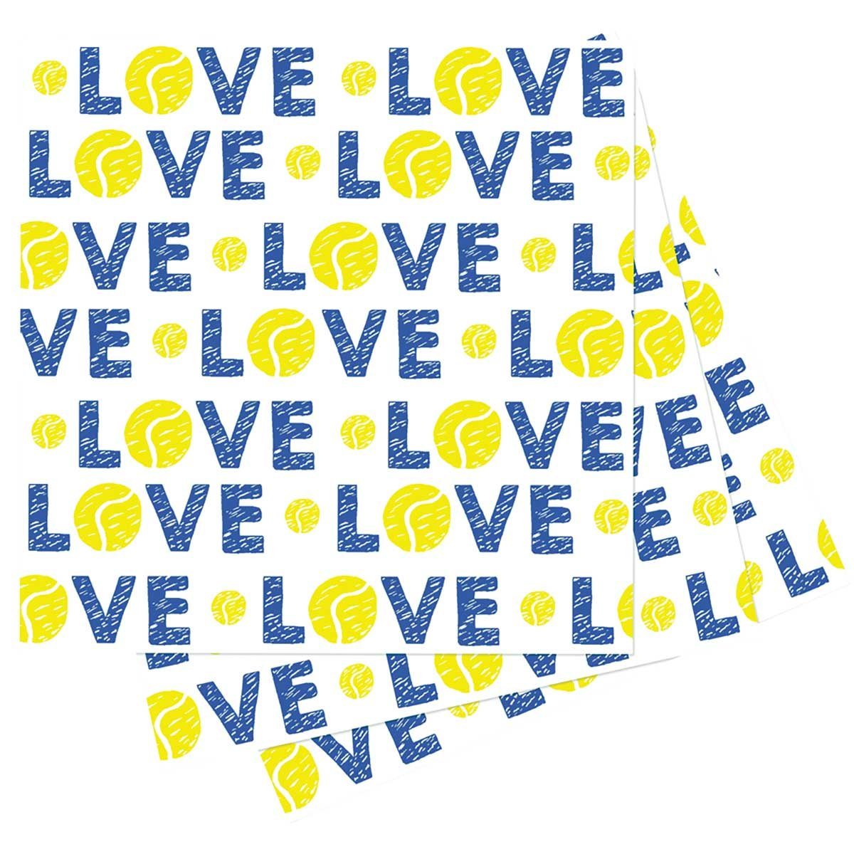 Tennis Love Paper Cocktail Napkins (Pack of 20) Paper Cocktail Napkin - rockflowerpaper