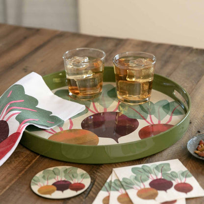 Three Beets 15 Inch Round Tray Tray - rockflowerpaper