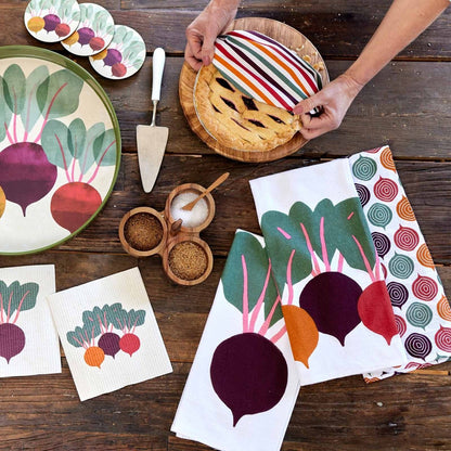 Three Beets Cotton Kitchen Towels Set Of 3 Cotton Kitchen Towel - rockflowerpaper