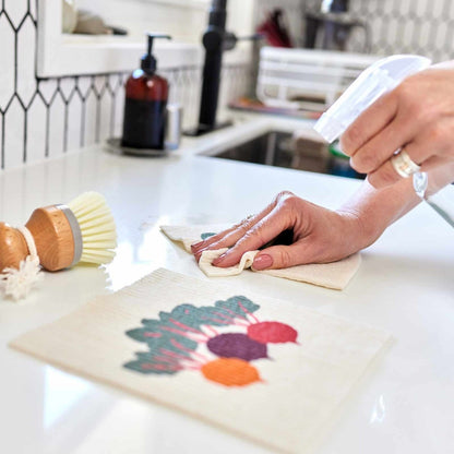 Three Beets Eco - Friendly blu Sponge Cloth - Set of 2 Eco Cloth - rockflowerpaper
