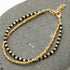 Two Line 18K Gold Plated Beaded Bracelet With Black And Gold Combo Line And Gold Line Bracelet - rockflowerpaper