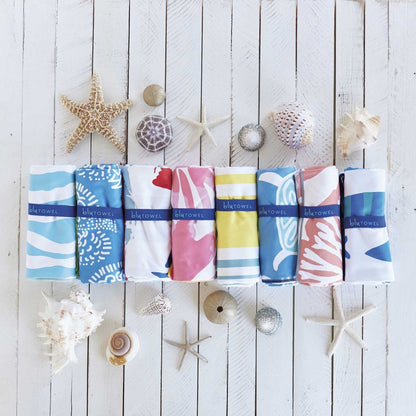 Underwater Sea Coral Reversible Eco Beach Towel Beach Towel - rockflowerpaper