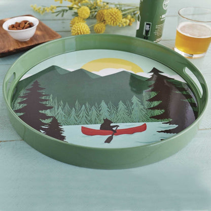 Vacation Lake 15 Inch Round Tray Tray - rockflowerpaper