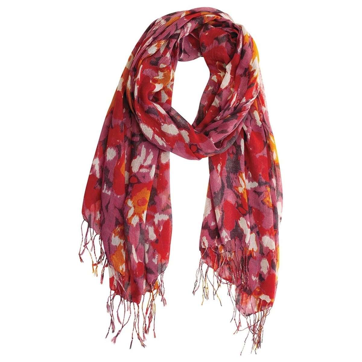Watercolor Spice Featherweight Tassel Lux Scarf Scarf - rockflowerpaper