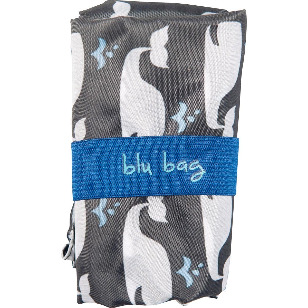 Whales Grey Blu Bag Reusable Shopping Bag= - Machine Washable Reusable Shopping Bag - rockflowerpaper