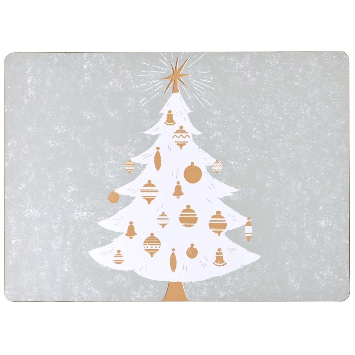 Winter White Tree Art Placemats - Set of 4 Placemat - rockflowerpaper
